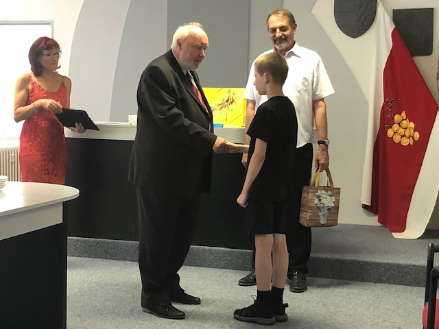 Vyznamenaní žáci starostou MČ Brno Vinohrady