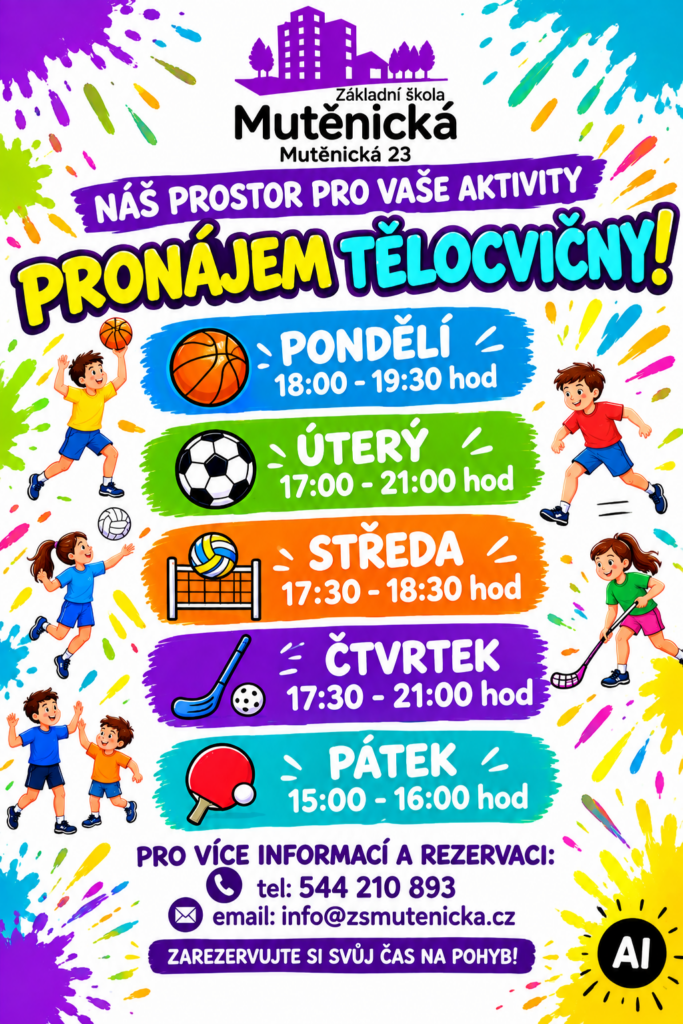 Pron&aacute;jem tělocvičny