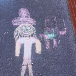 Malování na chodník – pohádkové bytosti