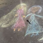 Malování na chodník – pohádkové bytosti