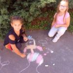 Malování na chodník – pohádkové bytosti