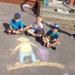 Malování na chodník – pohádkové bytosti